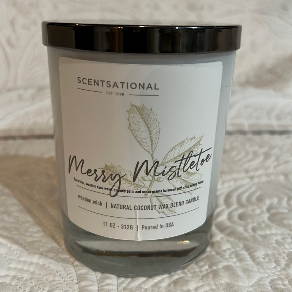 Scentsantional Merry Mistletoe Candle,‎ NWOT